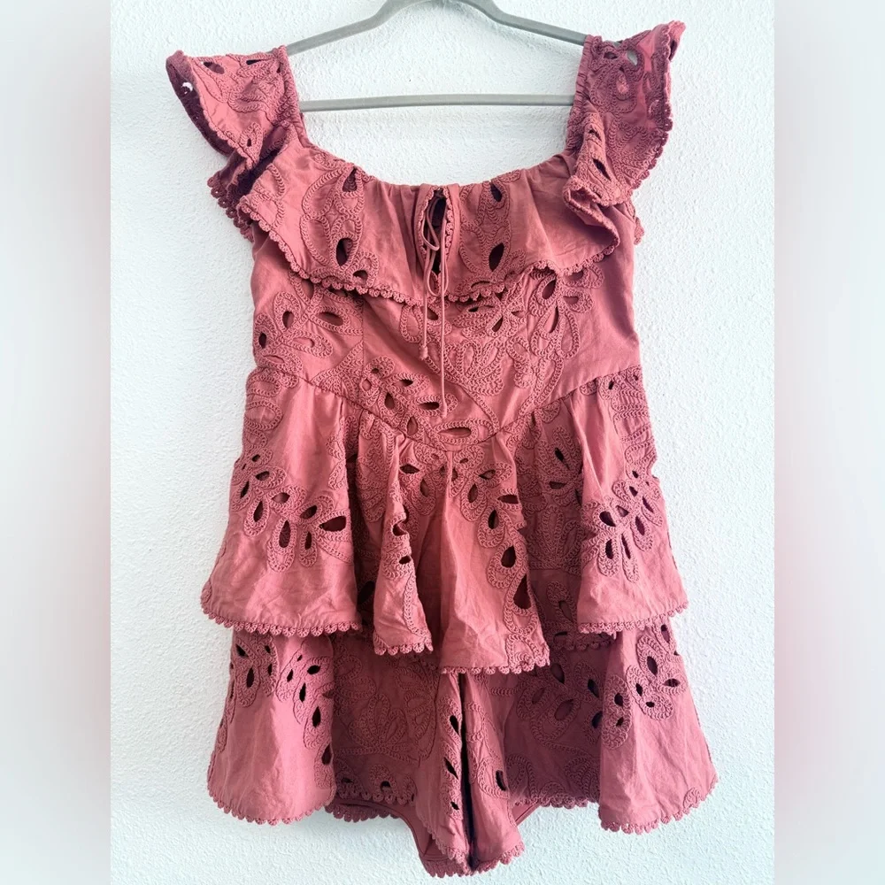 SAYLOR‎ Megara Short Jumpsuit Size L Dusty Rose
